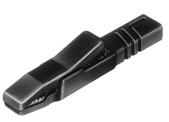 [932146100] HIRSCHMANN AK2S-MU / 932146100 - Hauenleuka Eristetty 4mm Banaaniliittimelle - Musta