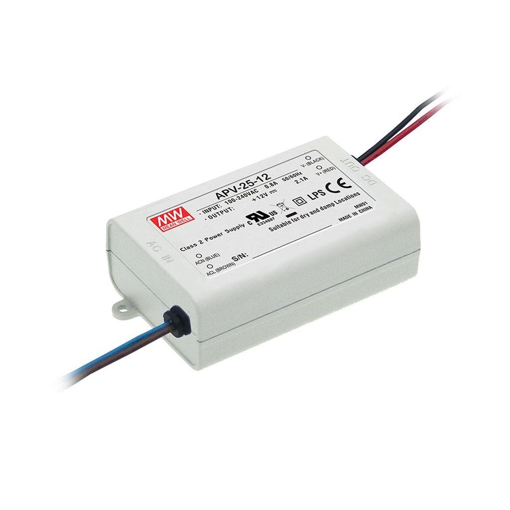 MEAN WELL APV-25-5 - LED Teholähde 18W 5Vdc 3.5A Vakiojännite