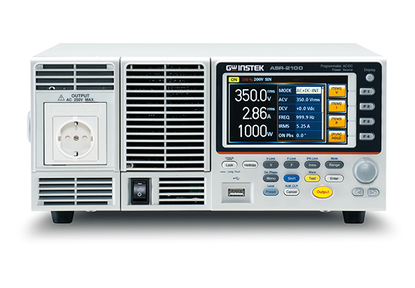 [01SR210140GT] GW INSTEK ASR-2100R - Ohjelmoitava AC/DC virtalähde 1000VA RS232 USB+LAN GPIB räkkiasennettava