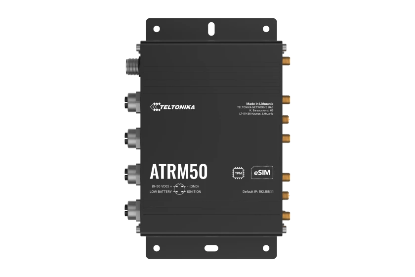 Teltonika ATRM50 - 5G-reititin liikkuva kalusto M12 Dual SIM & eSIM