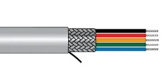 ALPHA B954043 GREY 50M - PVC 4XAWG22 300V HARMAA SUOJATTU