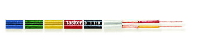 TASKER - C118-VA SUOJATTU AUDIOKAAPELI 2x0,14 mm2 -  PVC 100 m KELA - VALKOINEN