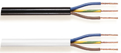 TASKER C127-MU - Liitäntäkaapeli 3X0.75mm H05 VV-F Sisätiloihin Musta - 100m