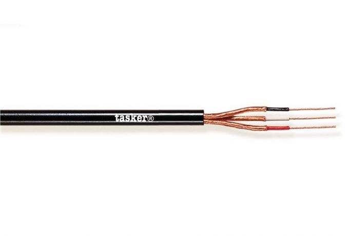 [C181] TASKER - C181 MONINAPAINEN SUOJATTU KAAPELI 5x0,14 mm2 -  PVC 100 m KELA - MUSTA