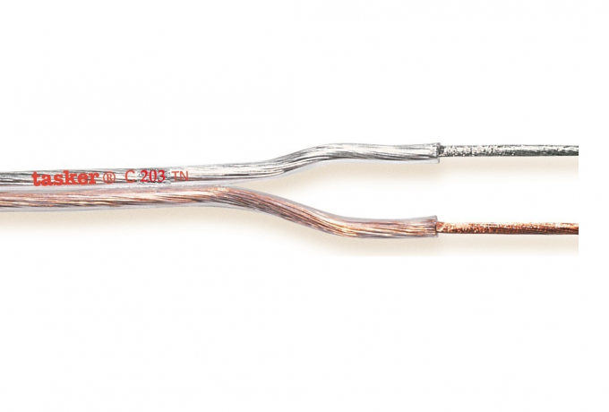 TASKER - C203TN KAIUTINKAAPELI 2x1,00 mm2 -  PVC 100 m KELA - KIRKAS