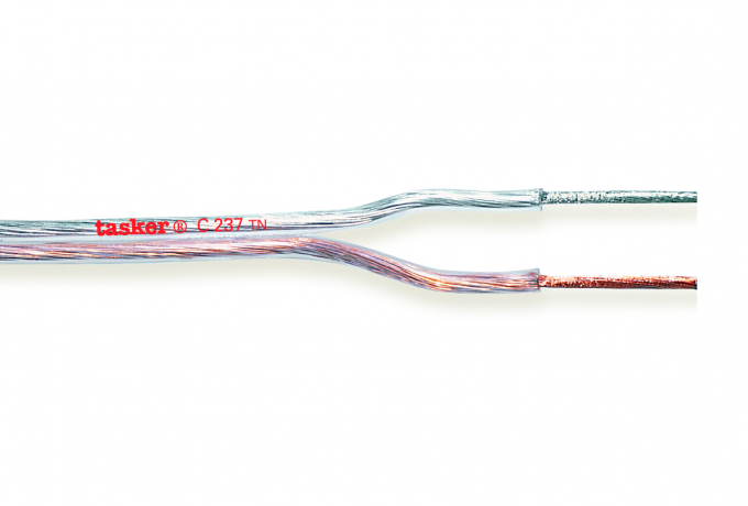 [C237TN] TASKER - C237TN KAIUTINKAAPELI 2x1,50 mm2 -  PVC 100 m KELA - KIRKAS