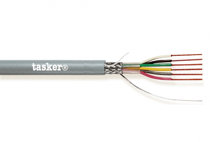 TASKER - C243 LiYCY KAAPELI 4x0,14 mm2 -  PVC 100 m KELA - HARMAA