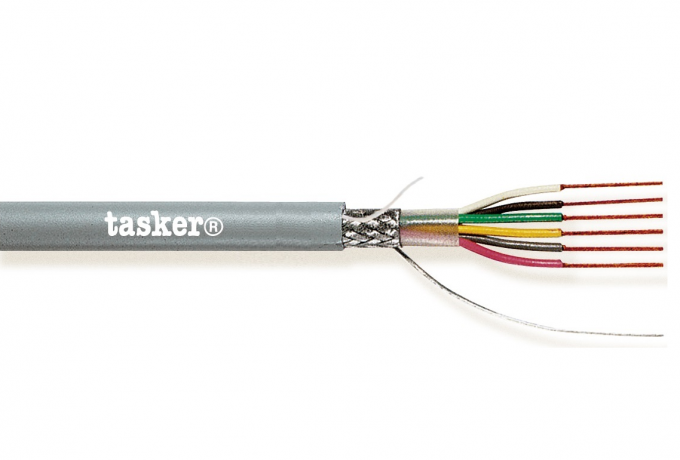 TASKER - C244 LiYCY KAAPELI 6x0,14 mm2 -  PVC 100 m KELA - HARMAA