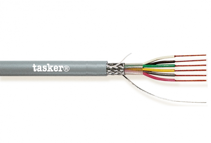 TASKER - C246 LiYCY KAAPELI 8x0,14 mm2 -  PVC 100 m KELA - HARMAA