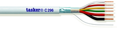 [C296 100M] TASKER C296 - Asennuskaapeli 4X0.22mm2+2X.0.50mm2