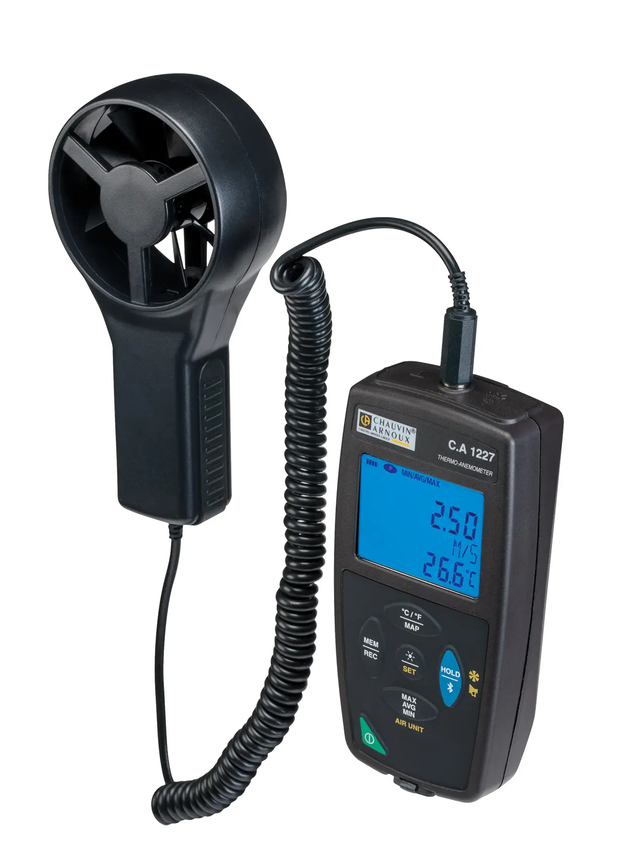 [P01654227] Chauvin-Arnoux CA 1227 - Lämpötila-Anemometri