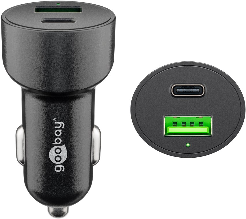 [39908] GOOBAY 39908 - 12/24V Autolaturi USB C/A 48W