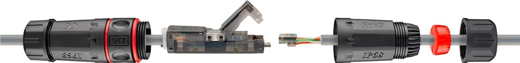 [44415] GOOBAY CAT6-CC-UTP JATKOLIITIN CAT6 UTP IP68