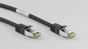 CAT8-100SFTP-MU - CAT8.1 Ethernet Kaapeli 1.0m SFTP Halogen Vapaa - Musta