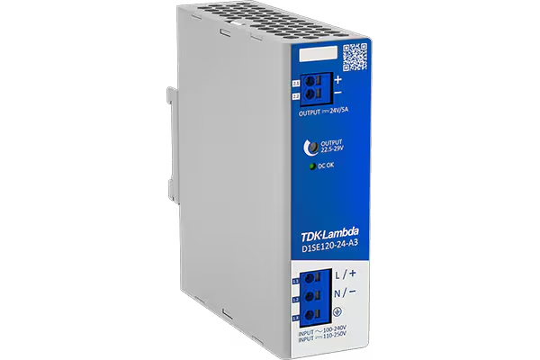 TDK-Lambda D1SE120-24-A3 - AC/DC Teholähde yksivaiheinen 85-264VAC 24VDC 5A 120W