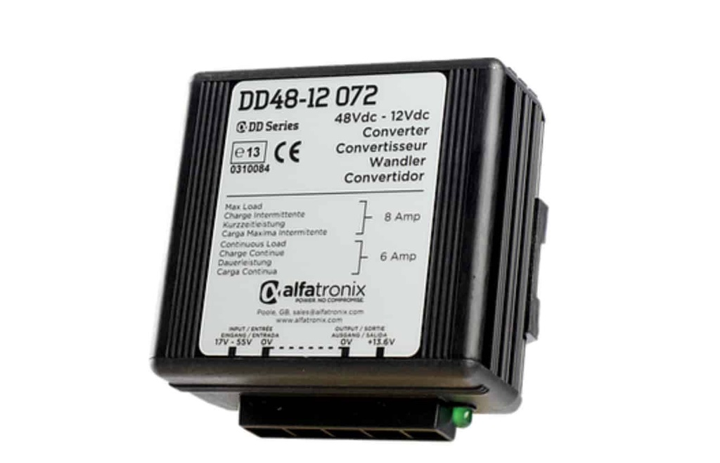 [DD 48-12 072] DC/DC Muunnin 48/12V 6A 72W Ei Galvaanista Erotusta - ALFATRONIX DD48-12 072