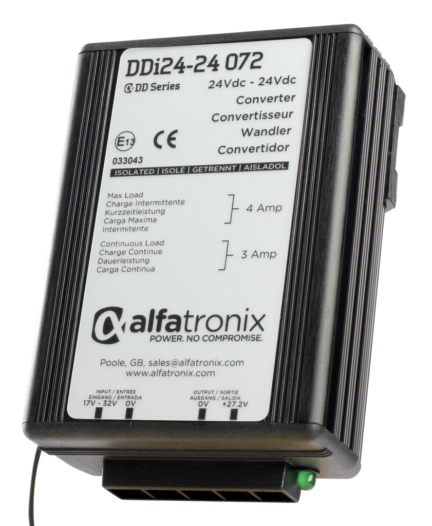 ALFATRONIX DDi 24-24 072 3A 24V/24V jännitteenerotin