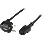 [DEL-111A] DELTACO DEL-111A CEE7/7 KULMA - IEC C13 SUORA KOJEVERKKOJOHTO 3X1mm2 - 10m MUSTA