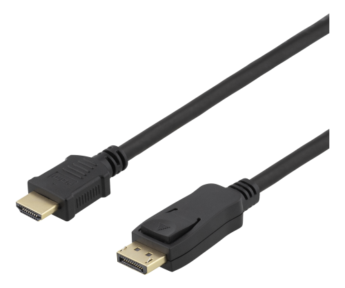 DELTACO DP-HDMI1100 - DP - HDMI-KAAPELI -  10m -  3840x2160 30Hz -  10 - 8Gb/s -  MUSTA