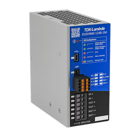 [DUSH960-1248-1M] TDK-LAMBDA DUSH960-1248-1M - DC-UPS / DC-DC muunnin DIN-kisko 20A 960W 12..48VDC