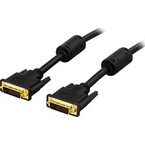 [DVI-600B] DELTACO DVI-600B - Monitorikaapeli 3m Dual Link DVI-D Uros / Uros - Musta