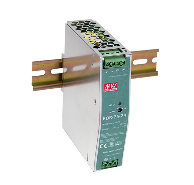 MEAN WELL EDR-75-24 - DIN-kisko Virtalähde 24V 3.2A 75W