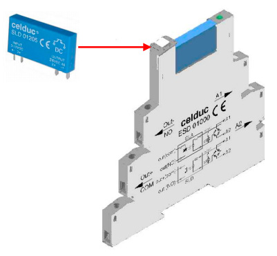 [ESD01000] CELDUC ESD01000 - DIN-KISKOKANTA SLA/SLD-RELEELLE