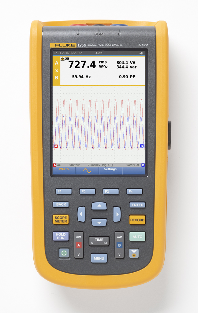 FLUKE 125B OSKILLOSKOOPPI - Scopemeter 40MHz + teho/väylämitt.