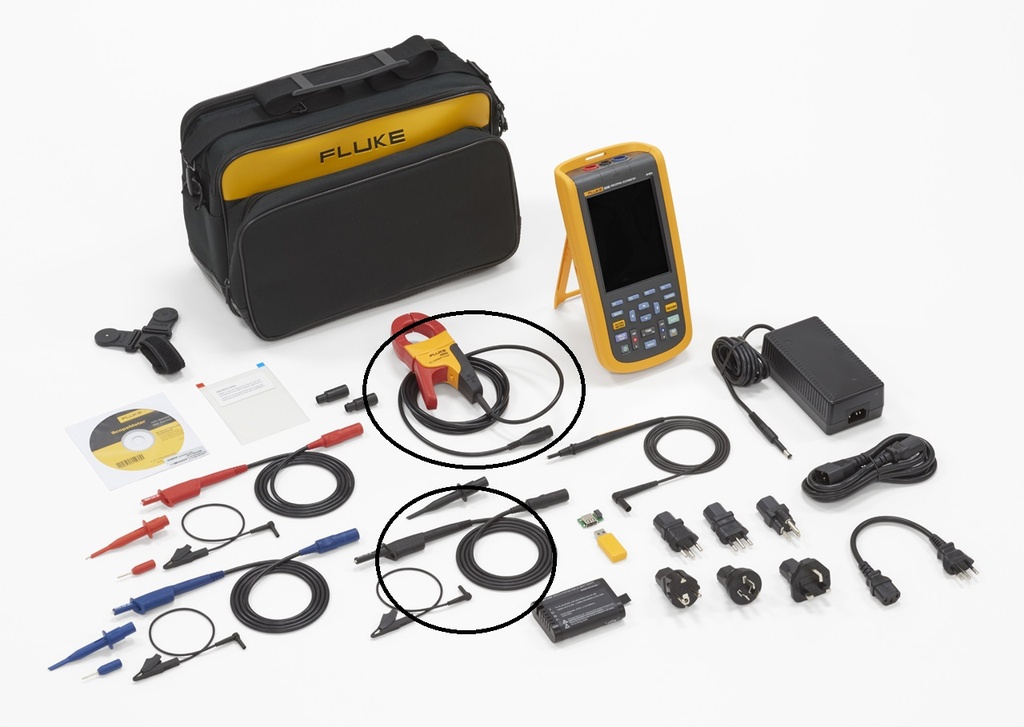 FLUKE 125B/S OSKILLOSKOOPPI - Scopemeter 40MHz teho/väylä+SCC120B