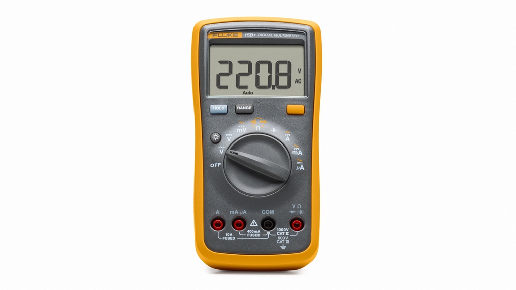 [FLUKE-15B+/EUR] FLUKE 15B+ - Digitaalinen yleismittari - Keskiarvomittari (Ei TrueRMS)