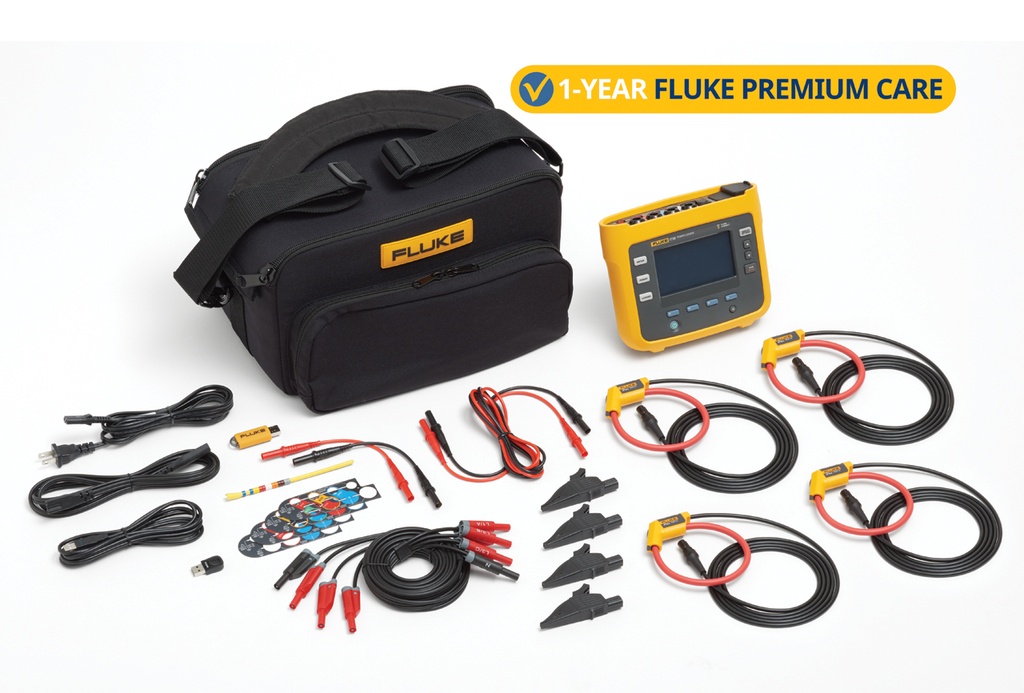 FLUKE 1736 - 3-vaiheinen tehologgeri ja 1 vuoden Premium Care -tukiohjelma