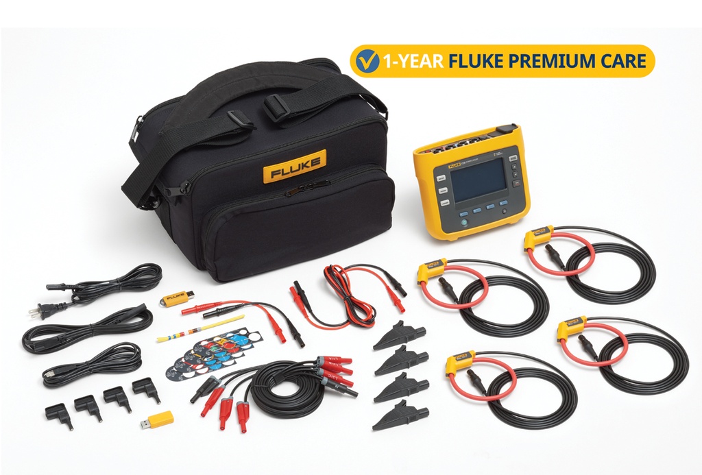 [FLUKE-1738/FPC EU] FLUKE 1738 - 3-vaiheinen tehologgeri ja 1 vuoden Premium Care -tukiohjelma