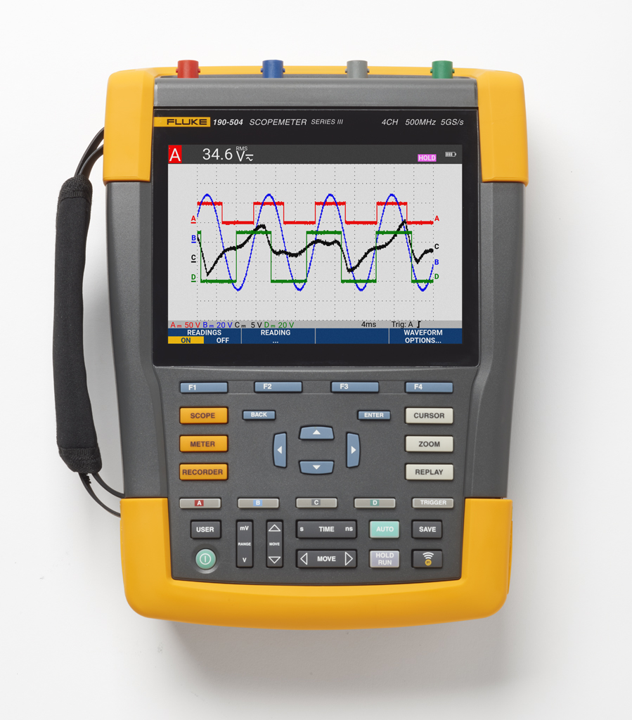 FLUKE 190-504-III SCOPEMETER OSKILLOSKOOPPI - 4-KAN. 500MHz