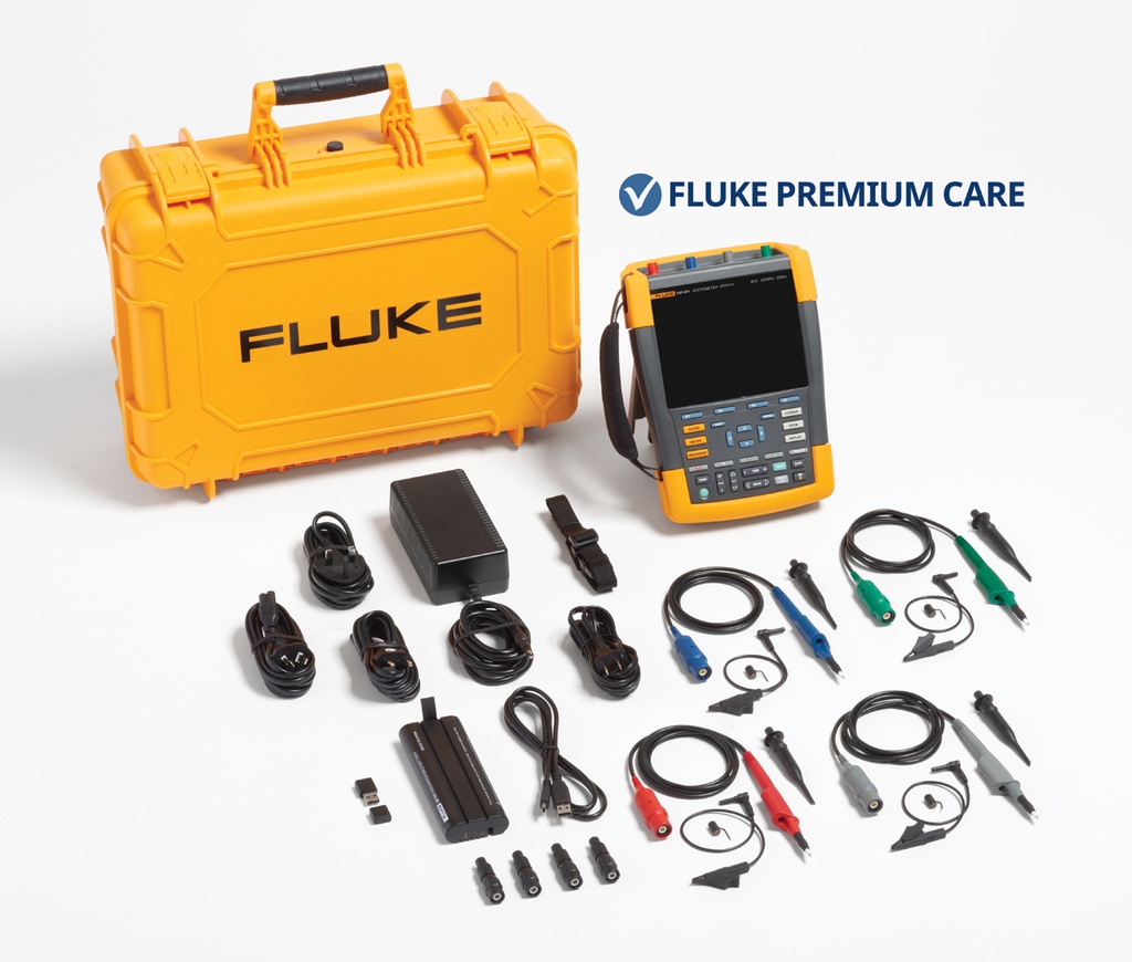 [FLUKE-190-504/FPC EU] FLUKE 190-504-III - SCOPEMETER OSKILLOSKOOPPI 4-kanavainen 500MHz ja 1 vuoden Premium Care -tukiohjelma
