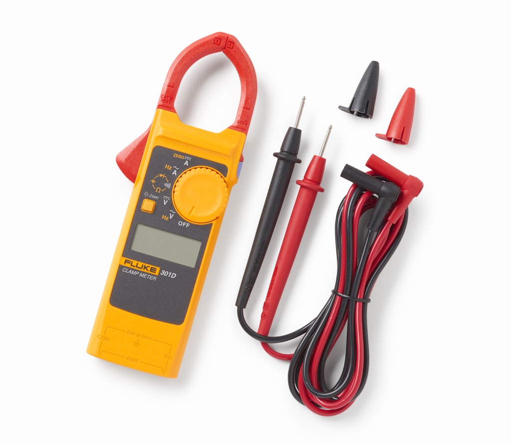 [FLUKE-301D/EUR] Fluke 301D - AC/DC Taskukokoinen pihtimittari - Keskiarvomittari (Ei TrueRMS)