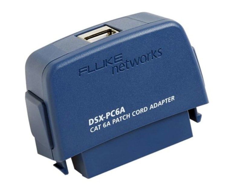 FLUKE DSX-PC6A - SINGLE DSX CAT 6A ADAPTERS WITH SHIELDED CAT 6A PATCH CORD JACKS