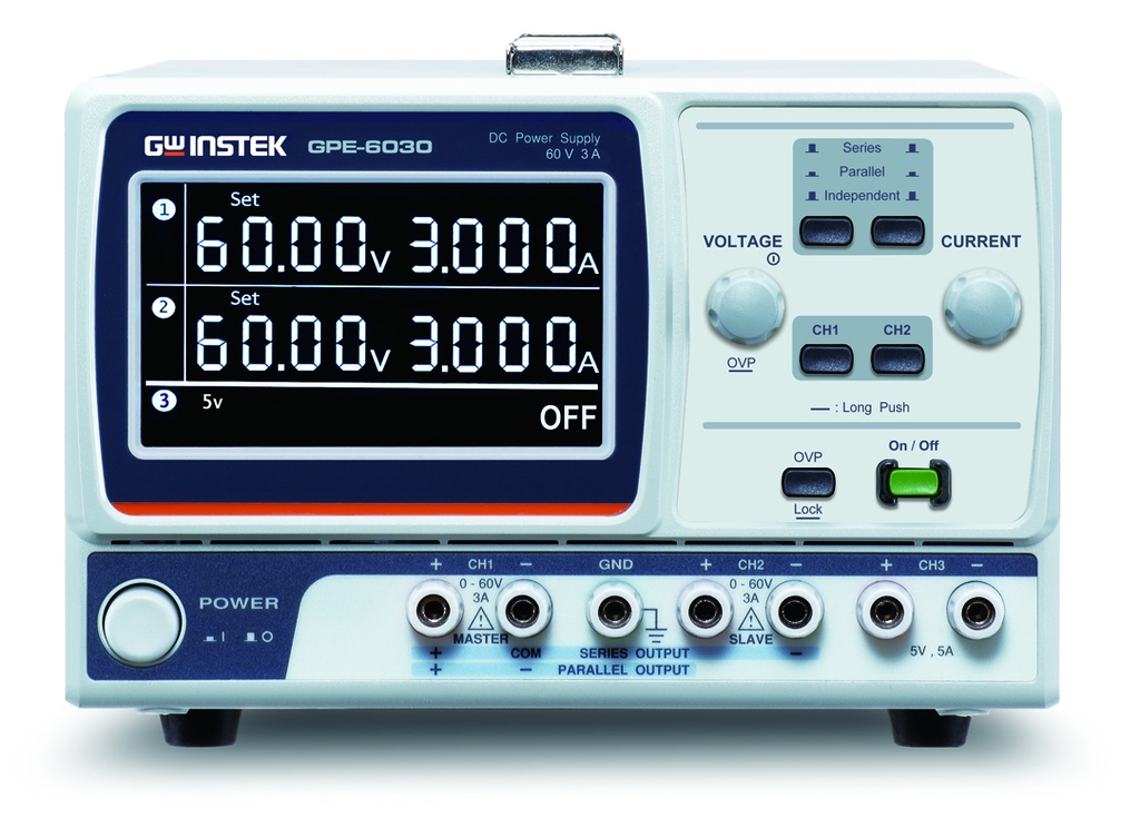 GW INSTEK GPE-6030 - DC virtalähde 3-kanavainen 385W