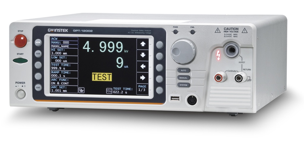 [01PT12K230GT] GW INSTEK GPT-12002 - Sähköturvallisuusanalysaattori AC 200VA ACW/DC/GC