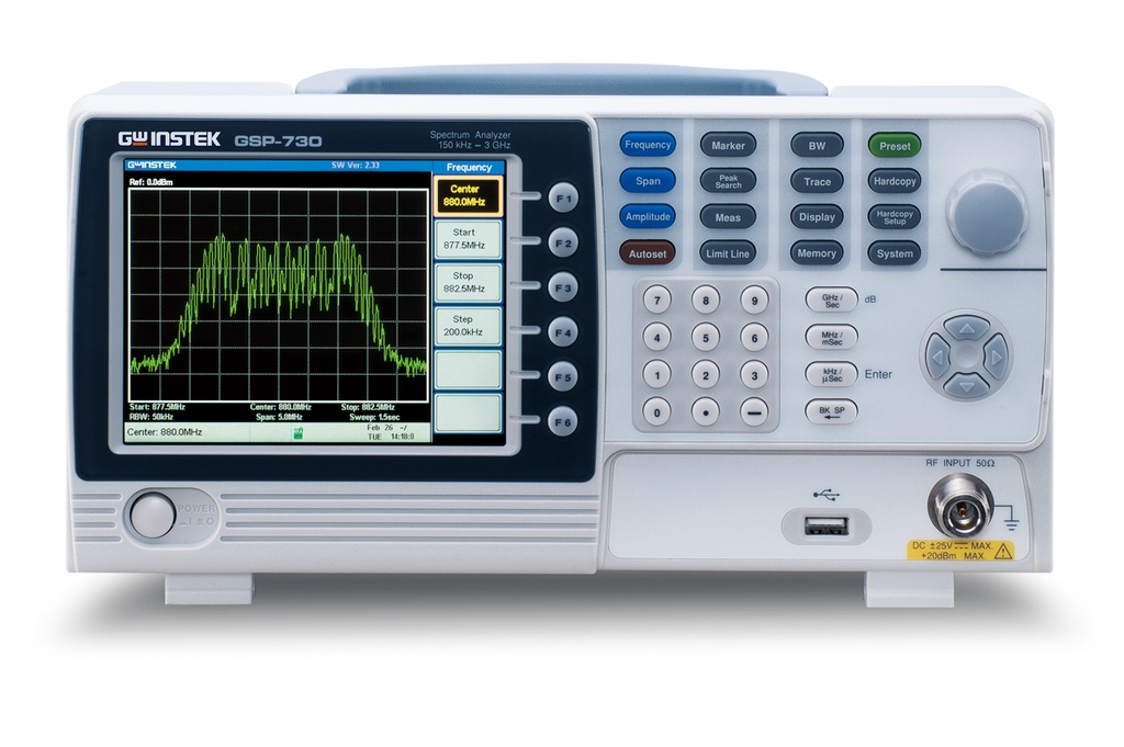 GW INSTEK GSP-730 - Spektrianalysaattori 3GHz