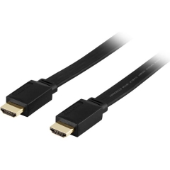 DELTACO HDMI-1015F - HDMI-lattakaapeli 1,5m musta