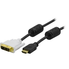 DELTACO HDMI-113 - HDMI / DVI-kaapeli 3m feriiteillä