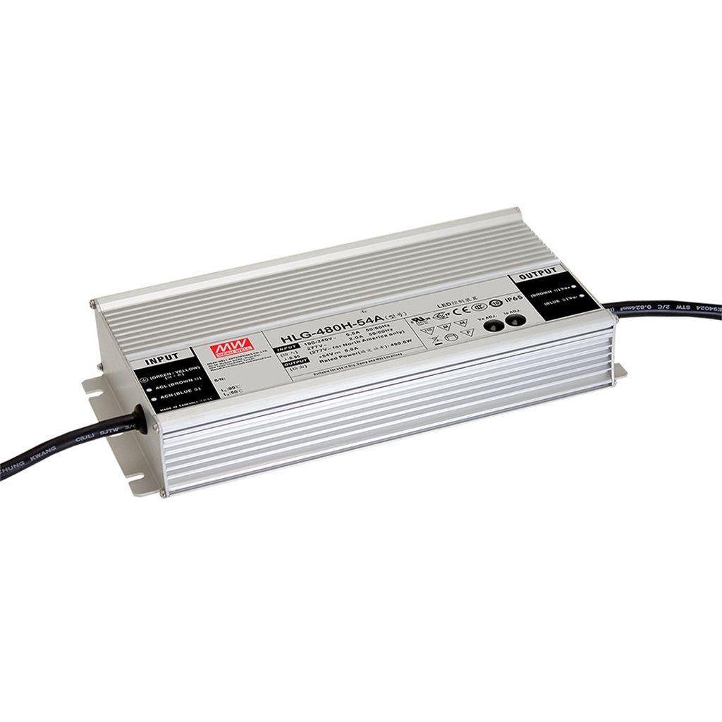 MEAN WELL HLG-480H-24B - Himmennettävä (3:1) LED Virtalähde 480W 24V 20A