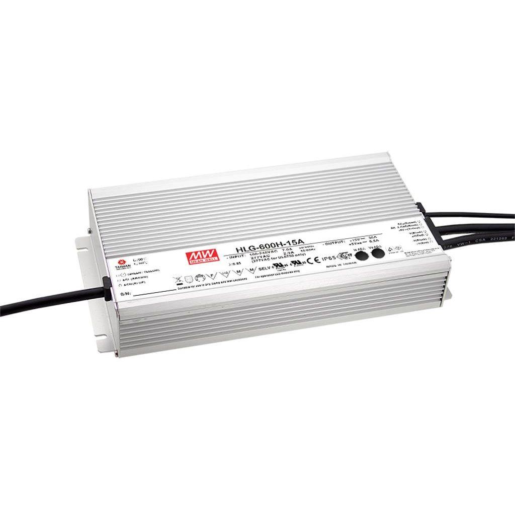 MEAN WELL HLG-600H-48B - Himmennettävä (3:1) LED Virtalähde 600W 48V 12.5A