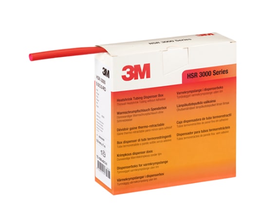 3M HSR-3000 lämpökutisteputki, punainen, 6.0/2.0 mm