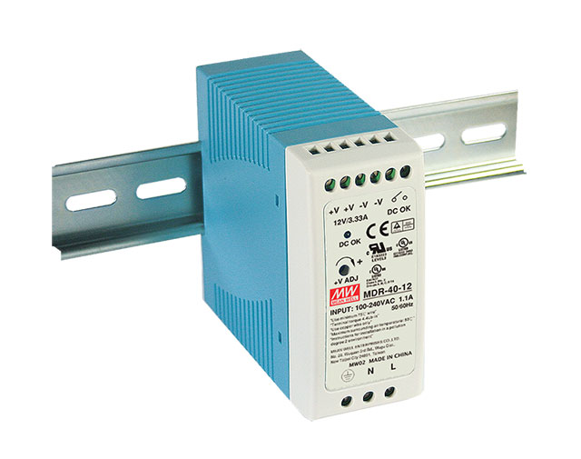 MEAN WELL MDR-40-24 - DIN-kisko Virtalähde 24V 1.7A 40.8W