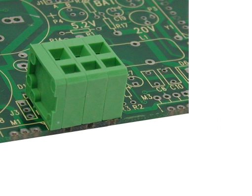 Angled spring-cage terminal block