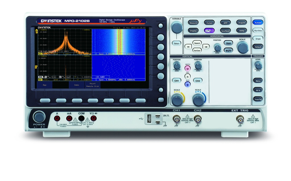 GW INSTEK MPO-2102B - Oskilloskooppi 2-kanavainen 100MHz
