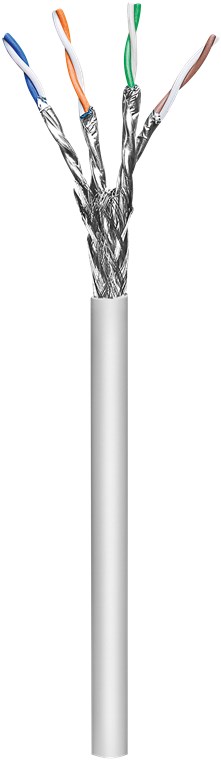 [50977] GOOBAY NC59077 CAT6, LSZH YKSISÄIKEINEN VERKKOKAAPELI CU, S/FTP (PiMF), HARMAA - KELA 100m