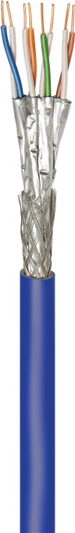 [91893] GOOBAY NC91893 CAT7A+, LSZH, YKSISÄIKEINEN VERKKOKAAPELI, S/FTP (PiMF), SININEN - KIEPPI 100m