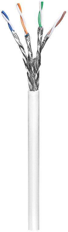 [94222] GOOBAY NC94222 CAT6 YKSISÄIKEINEN VERKKOKAAPELI, S/FTP (PiMF) LSZH, VALKOINEN - KELA 100m